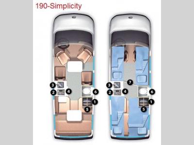 Floorplan - 2011 Roadtrek 190-Simplicity
