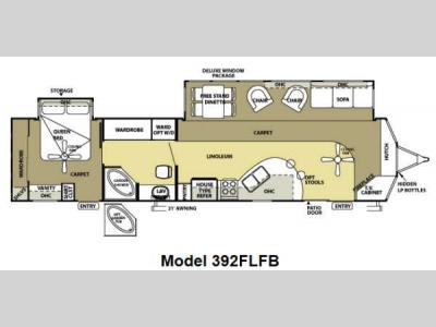 Floorplan - 2012 Forest River RV Salem Villa Estate 392FLFB