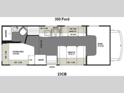 Floorplan - 2012 Coachmen RV Freelander 23CB Ford 350