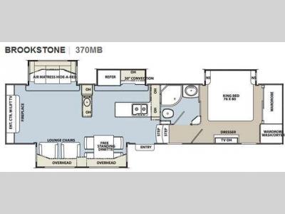 Floorplan - 2012 Coachmen RV Brookstone 370MB