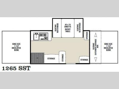 Floorplan - 2012 Coachmen RV Clipper Classic 1265SST