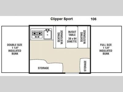 Floorplan - 2012 Coachmen RV Clipper Sport 106