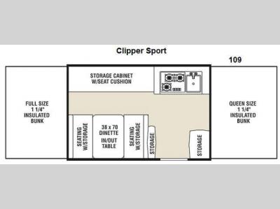 Floorplan - 2012 Coachmen RV Clipper Sport 109