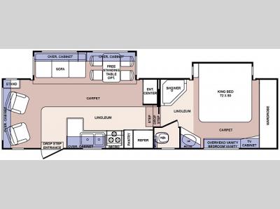 Floorplan - 2006 Forest River RV Cardinal LE 30 WBLE