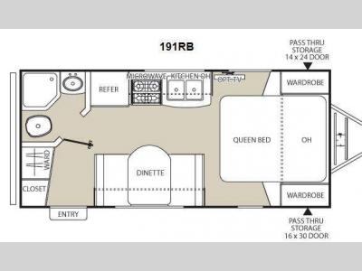 Floorplan - 2012 Coachmen RV Freedom Express LTZ 191RB