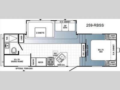 Floorplan - 2012 Palomino Puma 259-RBSS