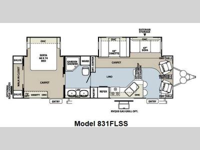 Floorplan - 2012 Forest River RV Flagstaff Classic Super Lite 831FLSS