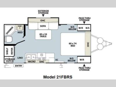 Floorplan - 2012 Forest River RV Flagstaff Micro Lite 21FBRS