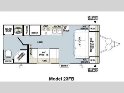Floorplan - 2012 Forest River RV Flagstaff Micro Lite 23FB