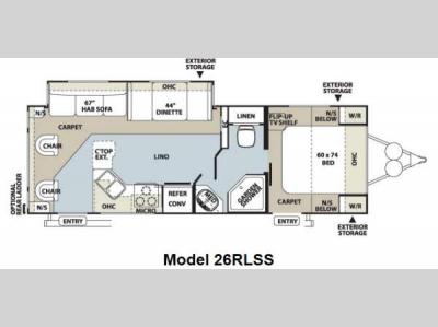 Floorplan - 2012 Forest River RV Flagstaff Super Lite 26RLSS