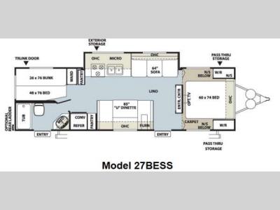 Floorplan - 2012 Forest River RV Flagstaff Super Lite 27BESS