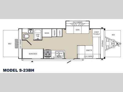Floorplan - 2012 Palomino Stampede S-23BH