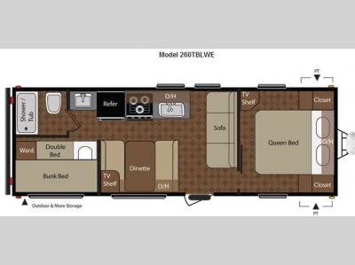 Floorplan - 2012 Keystone RV Springdale 260TBLWE