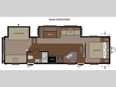 Floorplan - 2012 Keystone RV Springdale 303BHSSRWE