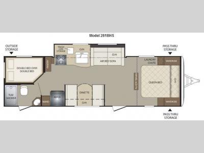 Floorplan - 2012 Keystone RV Bullet 281BHS