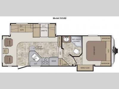 Floorplan - 2012 Keystone RV Cougar X-Lite 26SAB