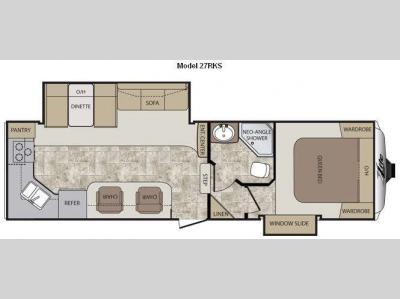 Floorplan - 2012 Keystone RV Cougar X-Lite 27RKS