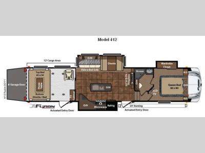 Floorplan - 2012 Keystone RV Fuzion Touring Edition III 412