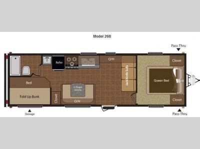 Floorplan - 2012 Keystone RV Hideout 26B