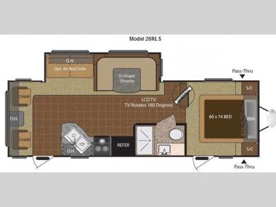 Floorplan - 2012 Keystone RV Hideout 26RLS