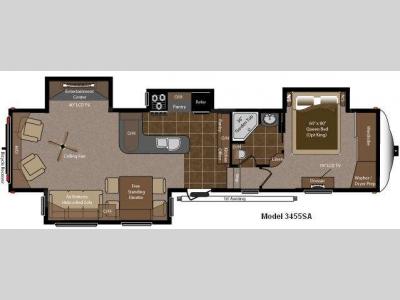 Floorplan - 2012 Keystone RV Montana 3455 SA
