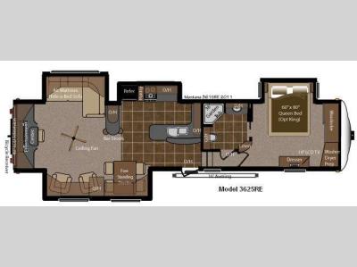Floorplan - 2012 Keystone RV Montana 3625 RE