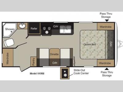 Floorplan - 2012 Keystone RV Passport 195RB