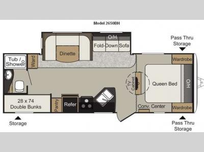 Floorplan - 2012 Keystone RV Passport 2650BH Grand Touring