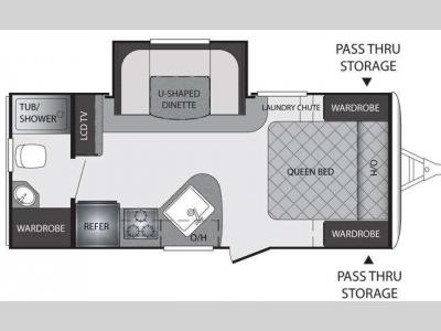 Floorplan - 2012 Keystone RV Premier Ultra Lite 19FBPR