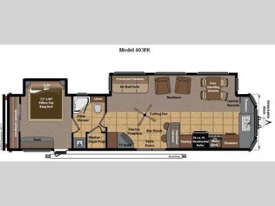 Floorplan - 2012 Keystone RV Residence 403FK