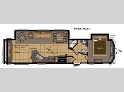 Floorplan - 2012 Keystone RV Retreat 39RLSS