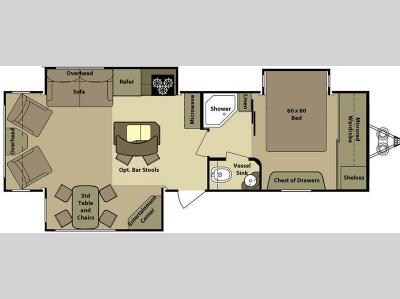 Floorplan - 2012 Open Range RV Roamer RT316RLS