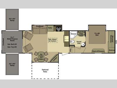 Floorplan - 2012 Open Range RV Rolling Thunder H345MPR