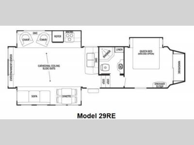 Floorplan - 2012 Forest River RV Cedar Creek Silverback 29RE