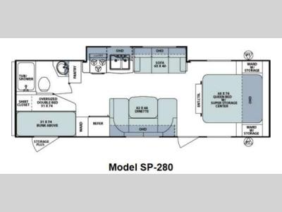 Floorplan - 2012 Forest River RV Surveyor Sport SP-280