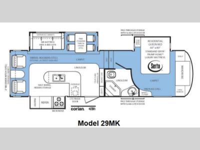 Floorplan - 2012 Forest River RV Wildcat Sterling Edition 29MK