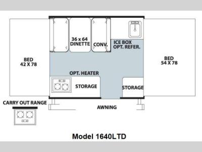 Floorplan - 2012 Forest River RV Rockwood Freedom LTD Series 1640LTD