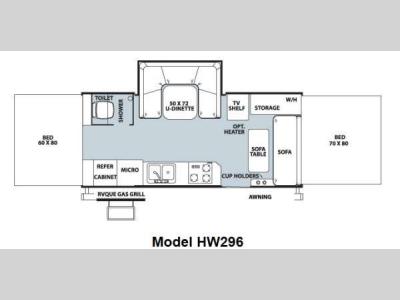 Floorplan - 2012 Forest River RV Rockwood High Wall Series HW296