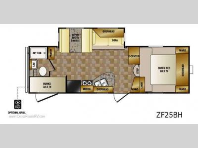 Floorplan - 2012 CrossRoads RV Zinger ZF25BH