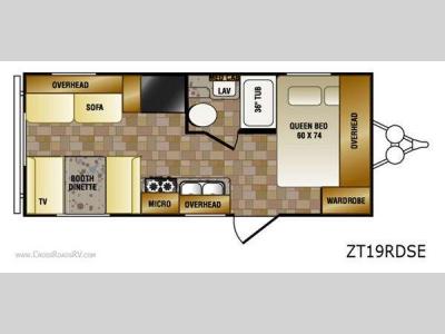 Floorplan - 2012 CrossRoads RV Zinger ZT19RDSE