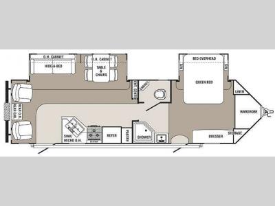 Floorplan - 2012 Palomino Thoroughbred V-Series T-829VRL