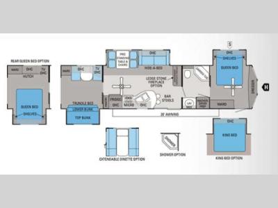 Floorplan - 2012 Jayco Jay Flight Bungalow 40BHS