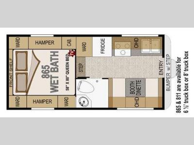 Floorplan - 2012 Northwood Arctic Fox Camper 865 Wet Bath