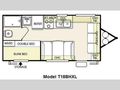 Floorplan - 2012 Forest River RV Wildwood X-Lite 18BHXL