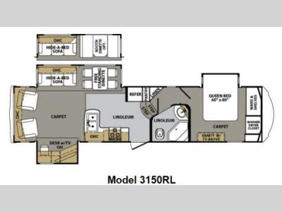 Floorplan - 2012 Forest River RV Cardinal 3150RL