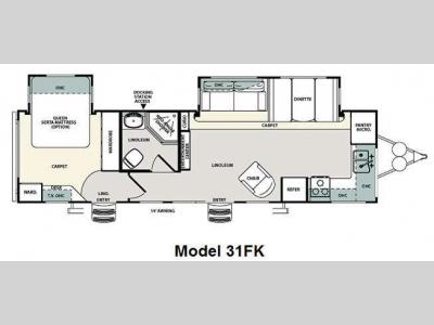 Floorplan - 2012 Forest River RV Sierra Select 31FK