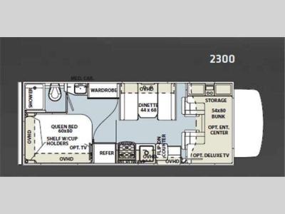 Floorplan - 2012 Forest River RV Sunseeker 2300 Ford