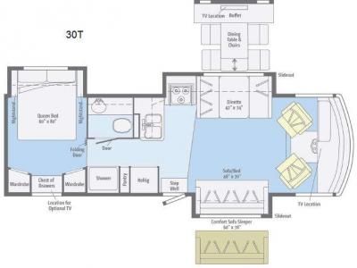 Floorplan - 2012 Winnebago Vista 30T