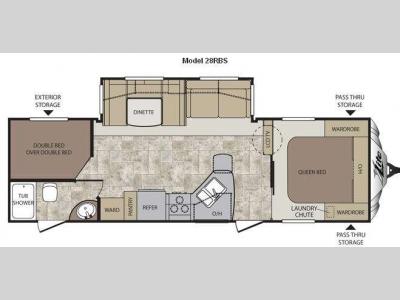 Floorplan - 2012 Keystone RV Cougar X-Lite 28RBS