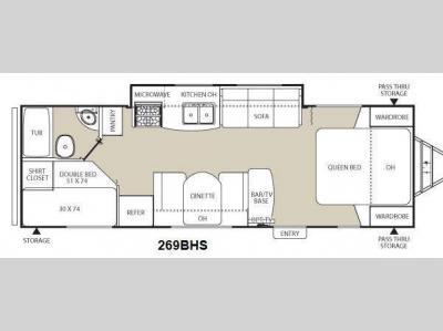 Floorplan - 2012 Coachmen RV Freedom Express LTZ 269BHS
